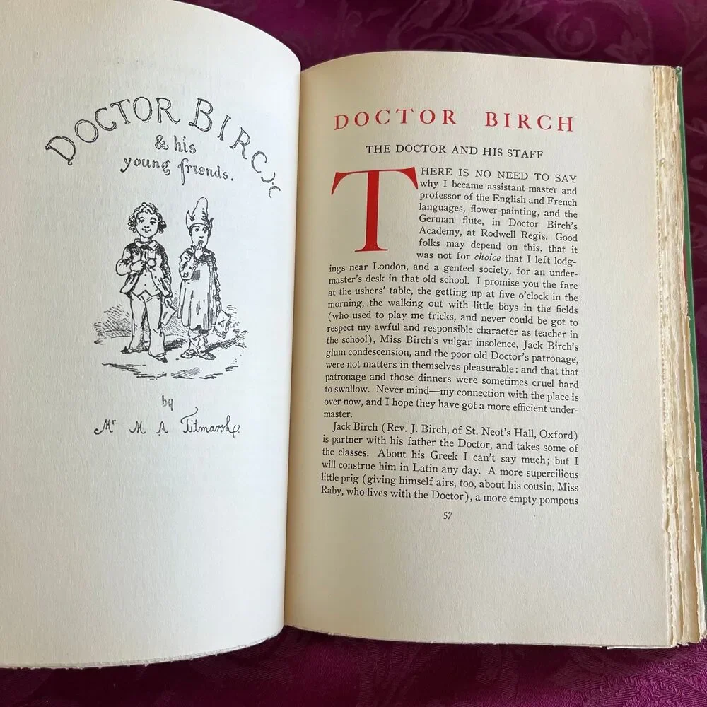 1947 A Book for Christmas Reading by William M. Thackeray, Vintage Book